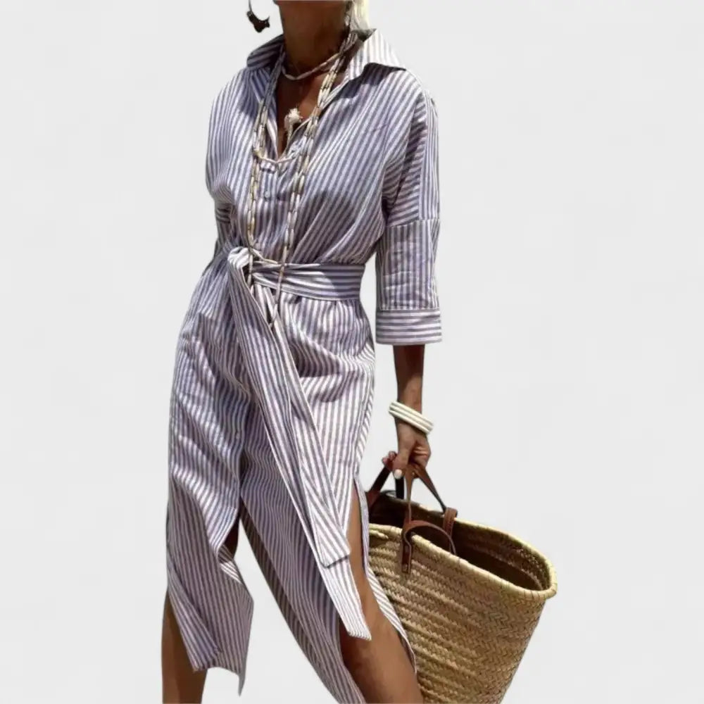 Carmen – Vestido Rayas Chic y Sofisticado