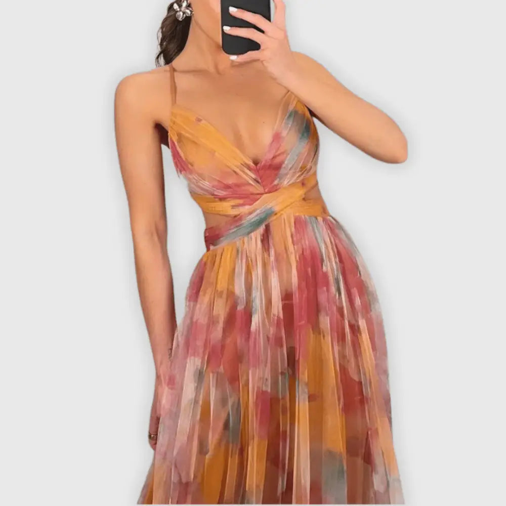 Claudia – Vestido Elegancia Floral Atemporal