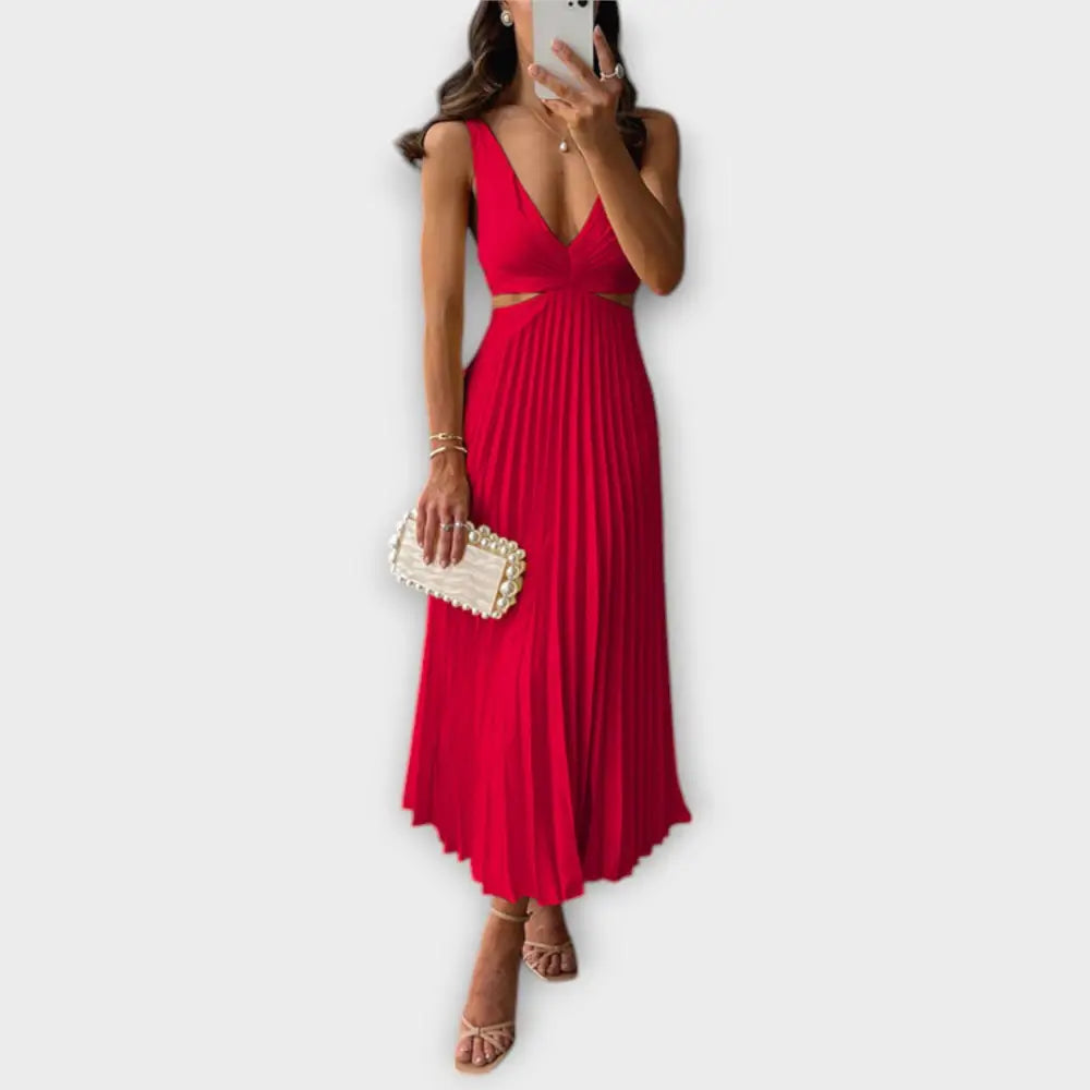 Isabel – Vestido Elegancia Plisada en Noche Especial