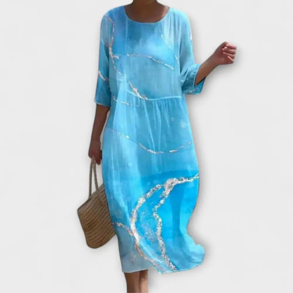 Marina – Vestido Belleza Floral en Movimiento