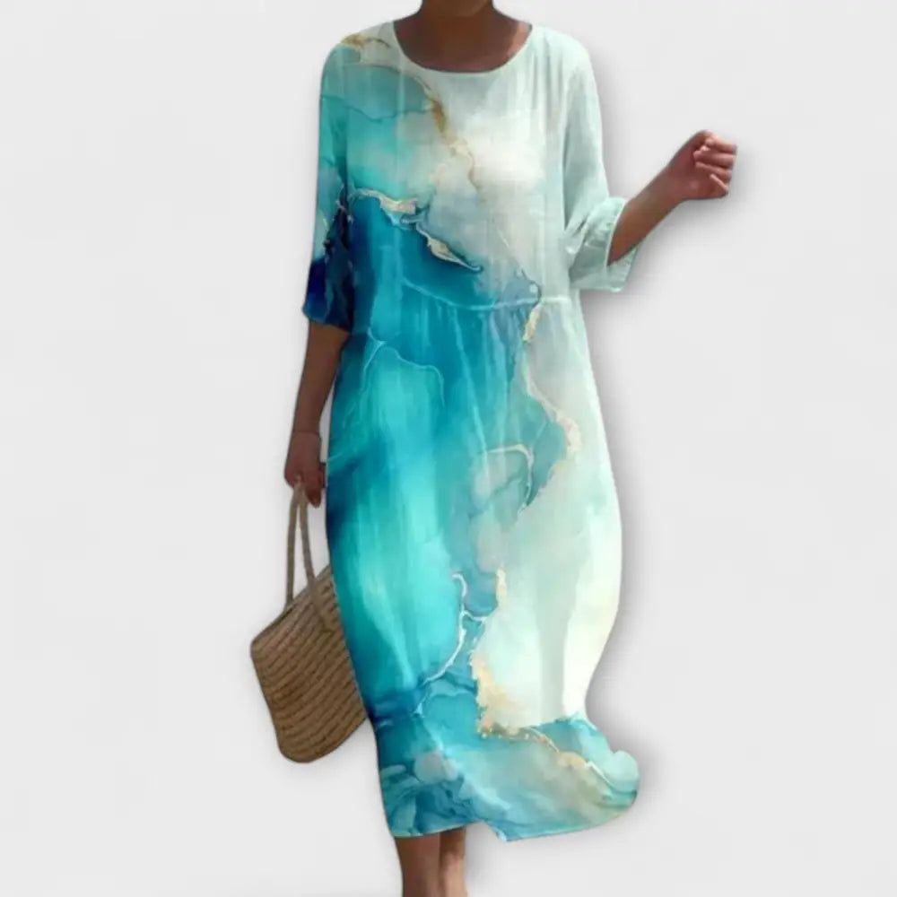 Marina – Vestido Belleza Floral en Movimiento