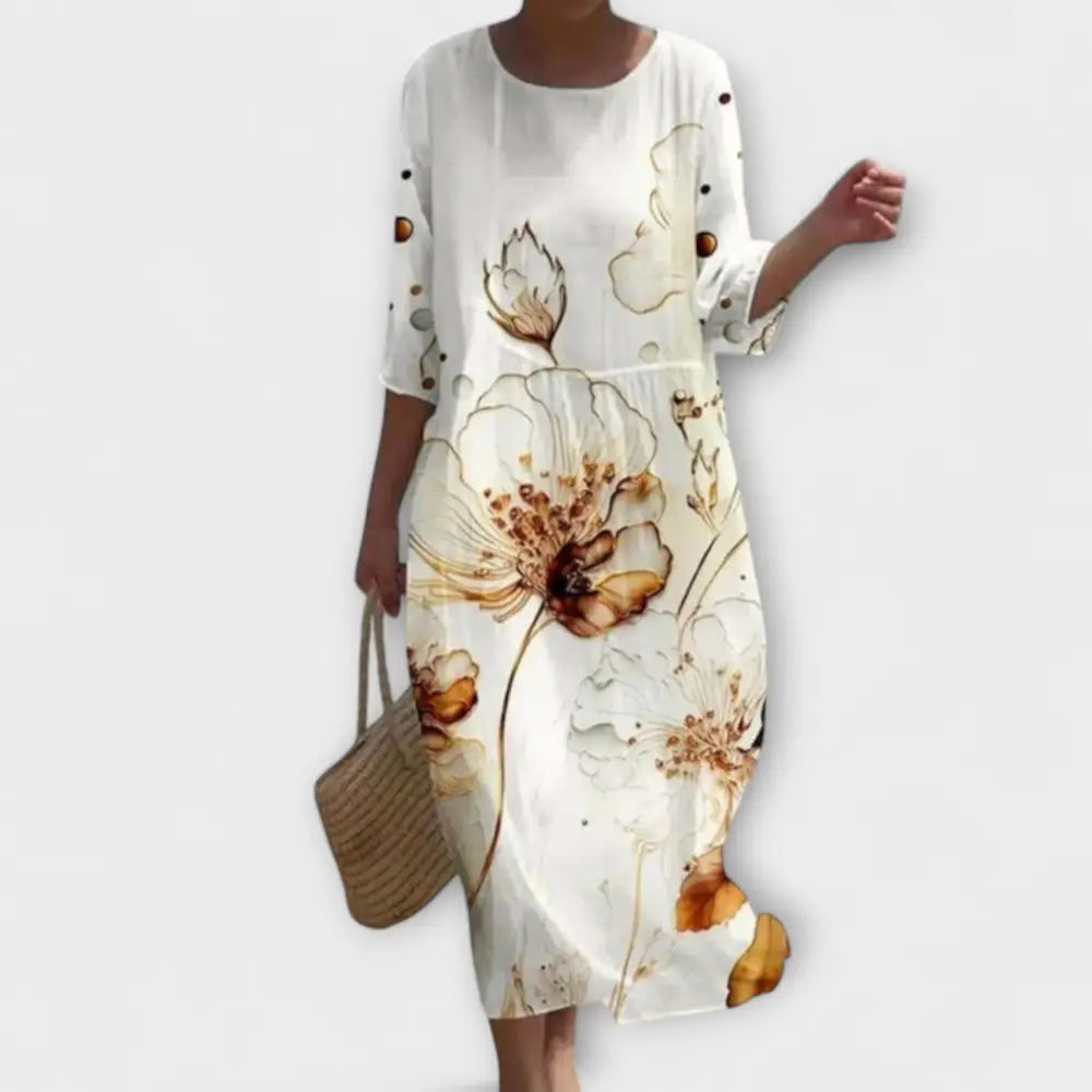 Marina – Vestido Belleza Floral en Movimiento