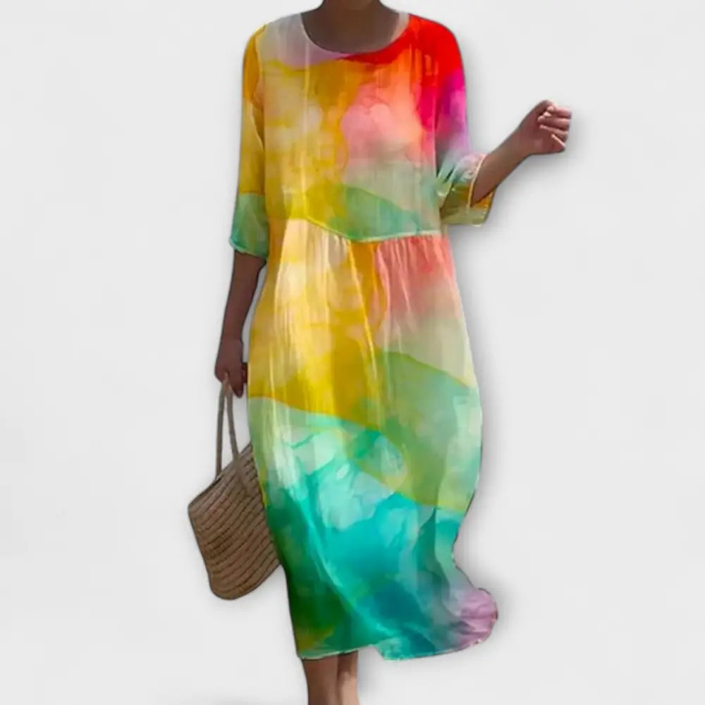 Marina – Vestido Belleza Floral en Movimiento