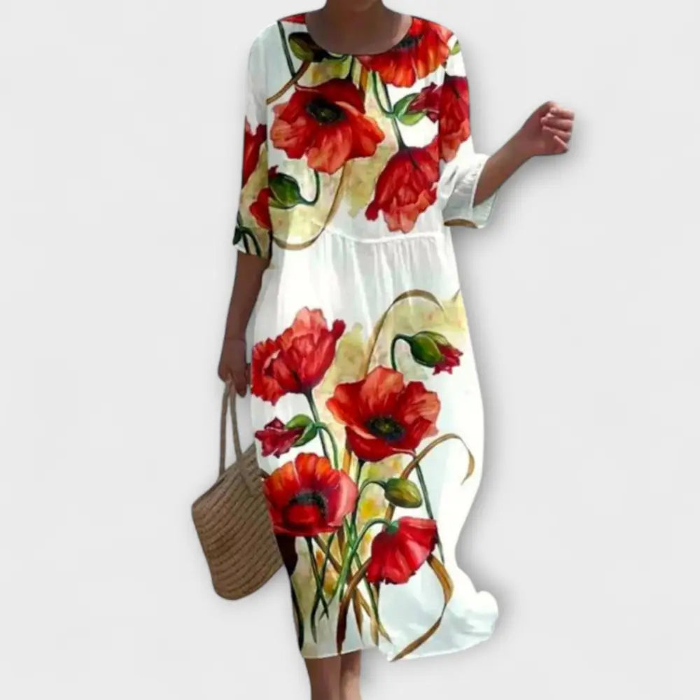 Marina – Vestido Belleza Floral en Movimiento