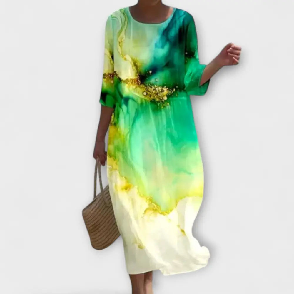 Marina – Vestido Belleza Floral en Movimiento