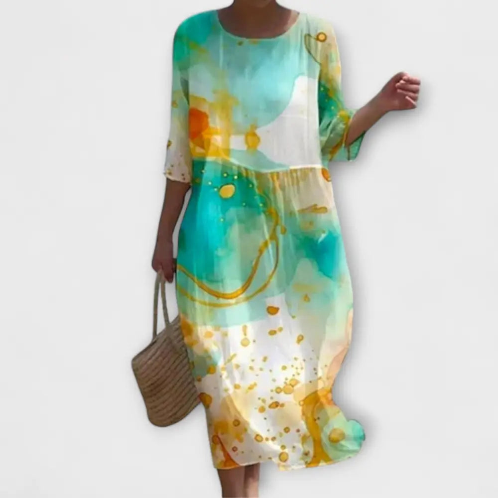 Marina – Vestido Belleza Floral en Movimiento