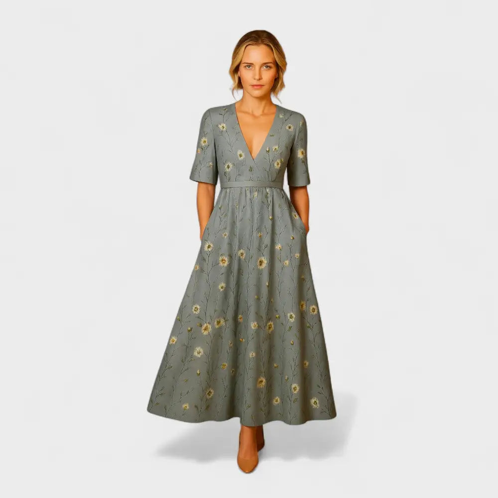 Marina – Vestido Elegancia Floral Atemporal