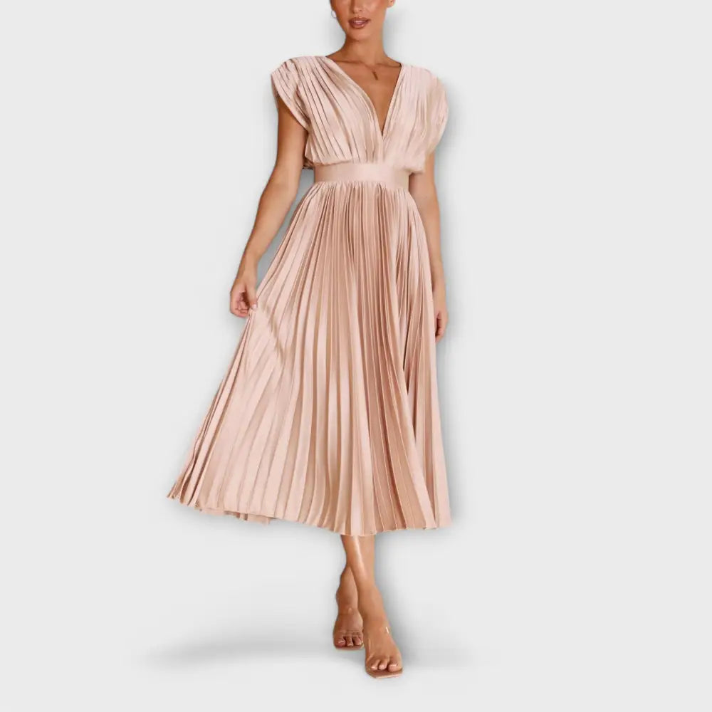 Rocío – Vestido Plisado de Encanto Sofisticado