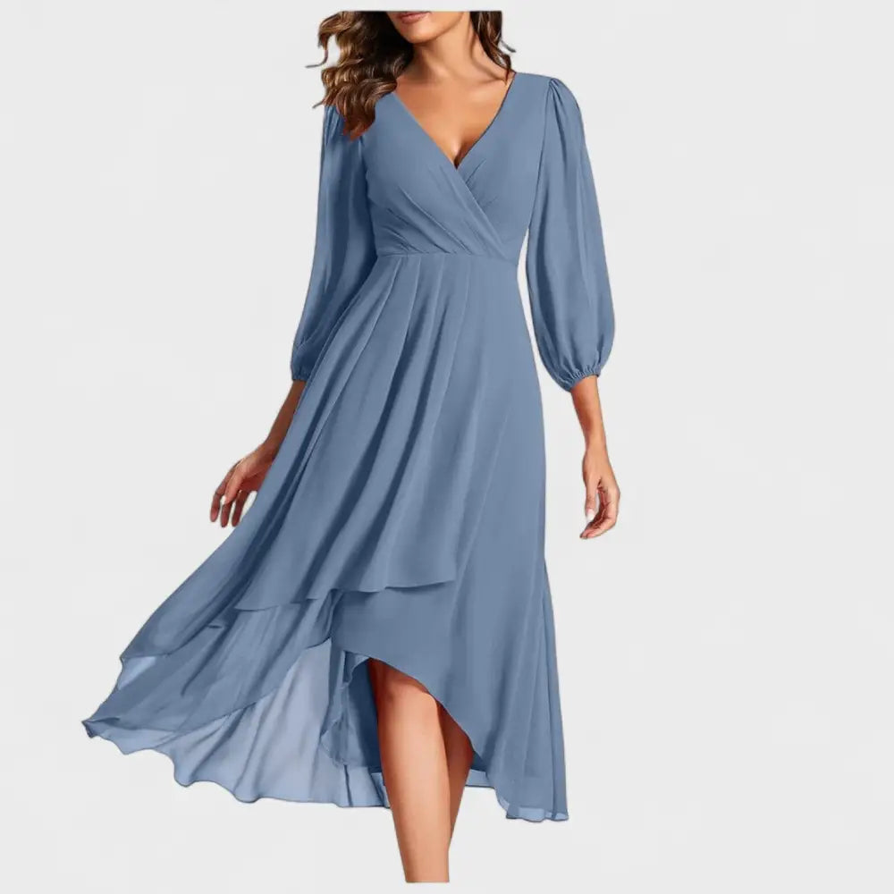 Valentina – Vestido Elegancia Asimétrica con Toque Chic