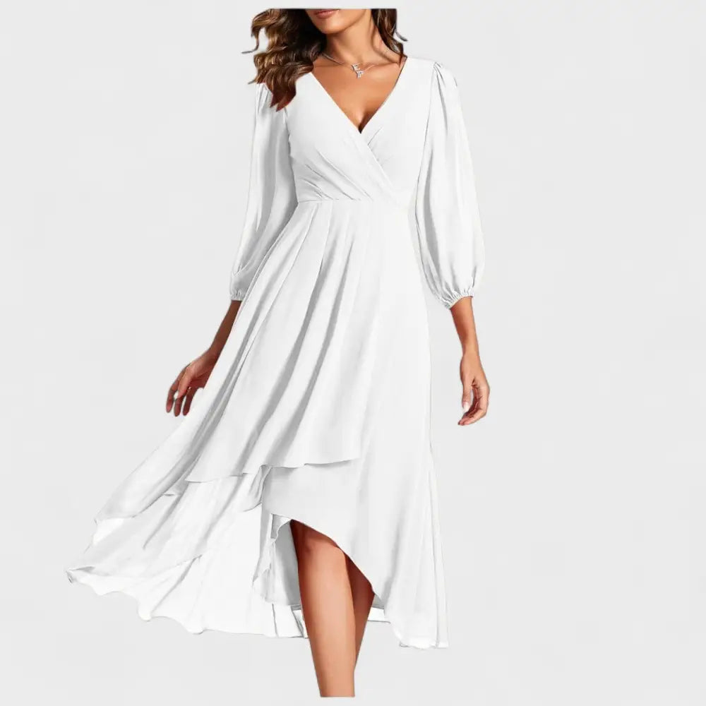 Valentina – Vestido Elegancia Asimétrica con Toque Chic