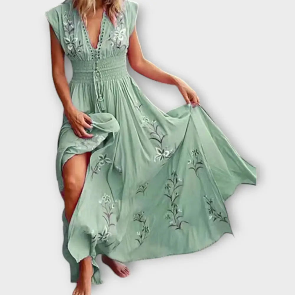 Valentina – Vestido Encanto Bohemio con Bordados Delicados