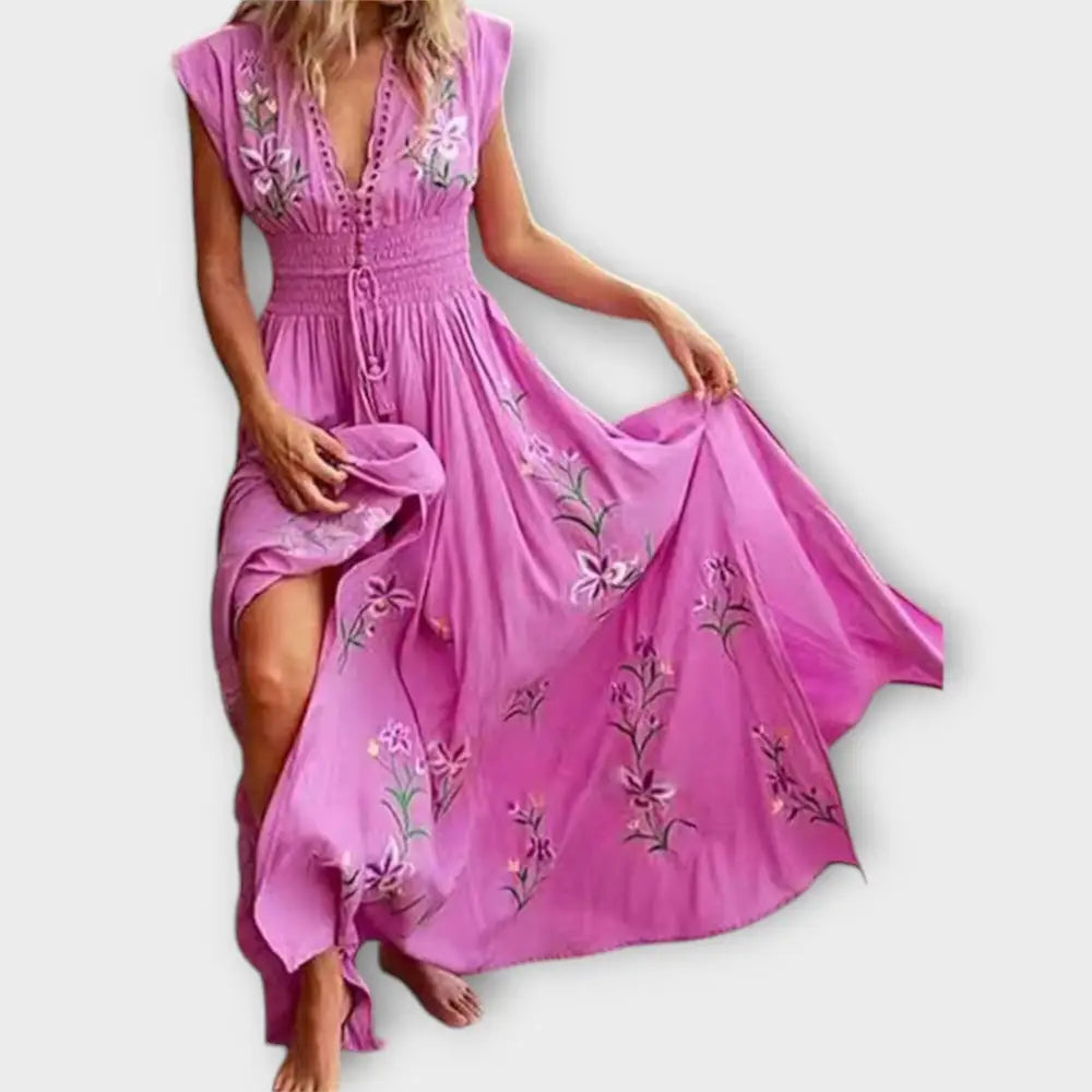 Valentina – Vestido Encanto Bohemio con Bordados Delicados