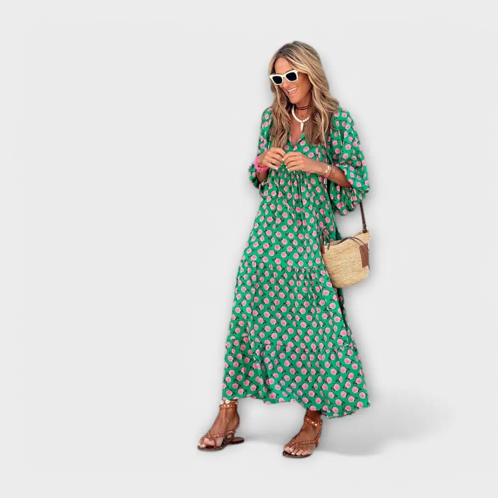 Valentina – Vestido Luz Geométrica Radiante